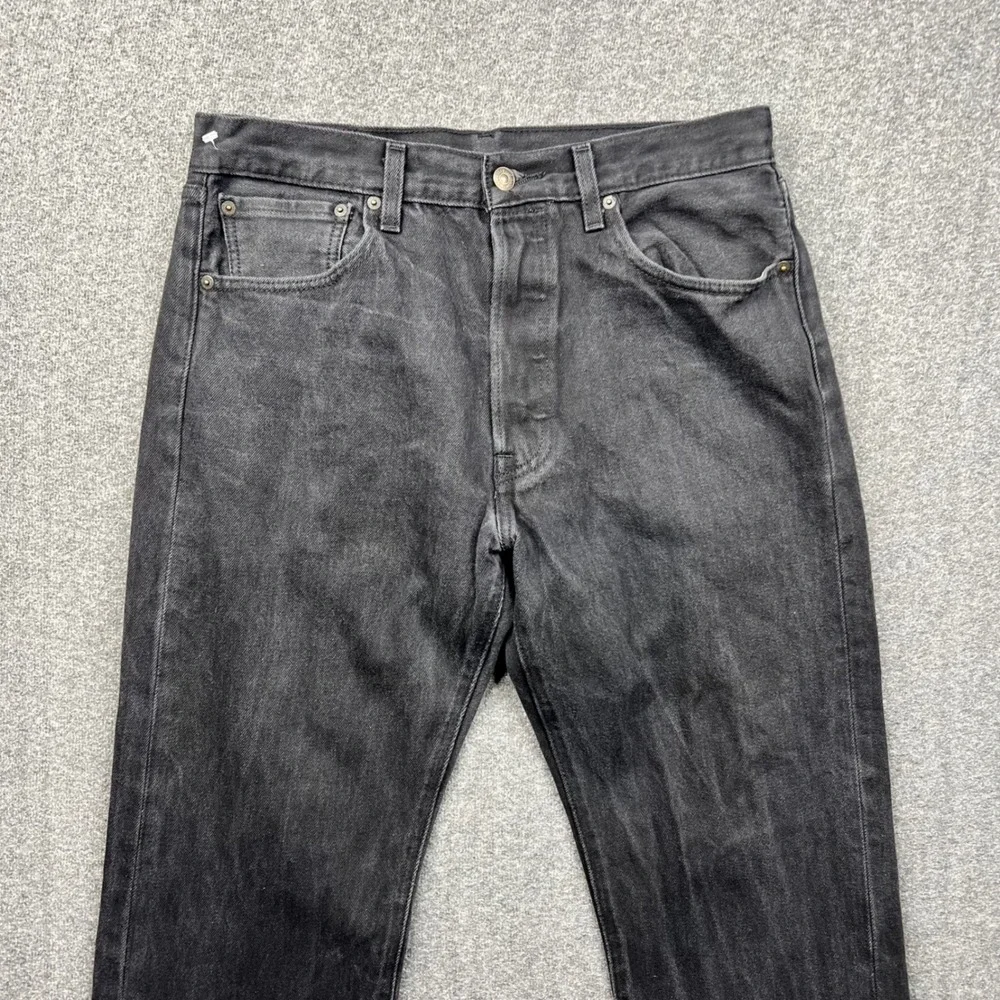 Levi's 501 Original Fit Jeans Mens 34x30 Black Fits 31x27 Denim Button Fly